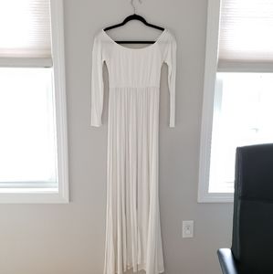 Pinkblush white maternity maxi dress